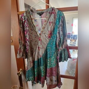 Young Threads Multicolor Patchwork Blouse